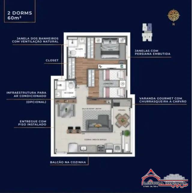 Apartamento à venda com 2 quartos, 60m² - Foto 16